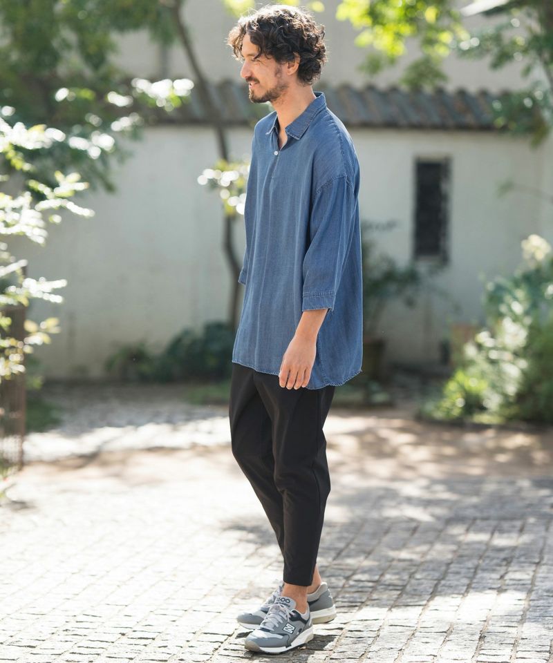 50%OFF【CAMBIO(カンビオ)】Silky Denim Three quarter sleeve