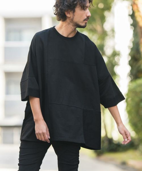 【CAMBIO(カンビオ)】Mini URAKE Patchwork Design Big Tee Tシャツ(S21224cmb)