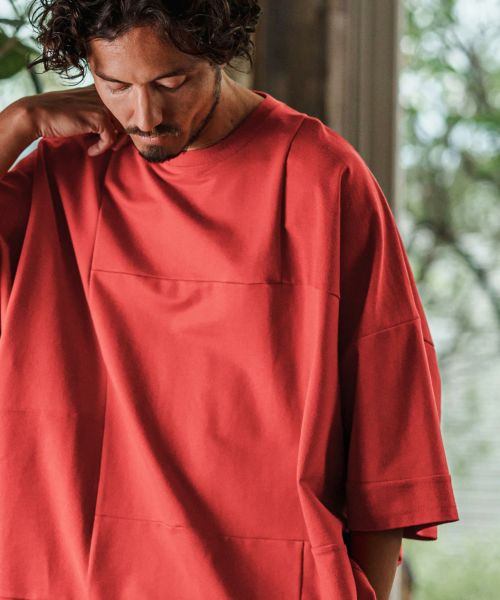 30%OFF【CAMBIO(カンビオ)】Mini URAKE Patchwork Design Big Tee Tシャツ(S21224cmb)