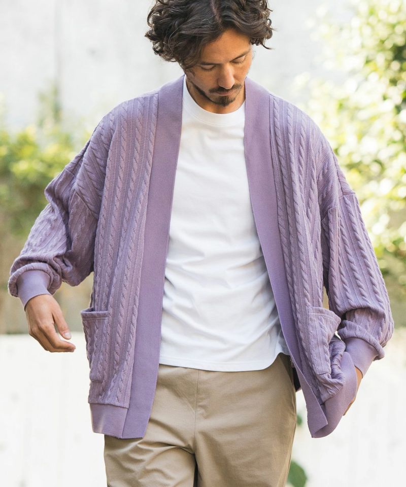 CAMBIO(カンビオ)】Cable Jacquard Buttonless Cardigan カーディガン(S21724cmb) | CAMBIO  カンビオ