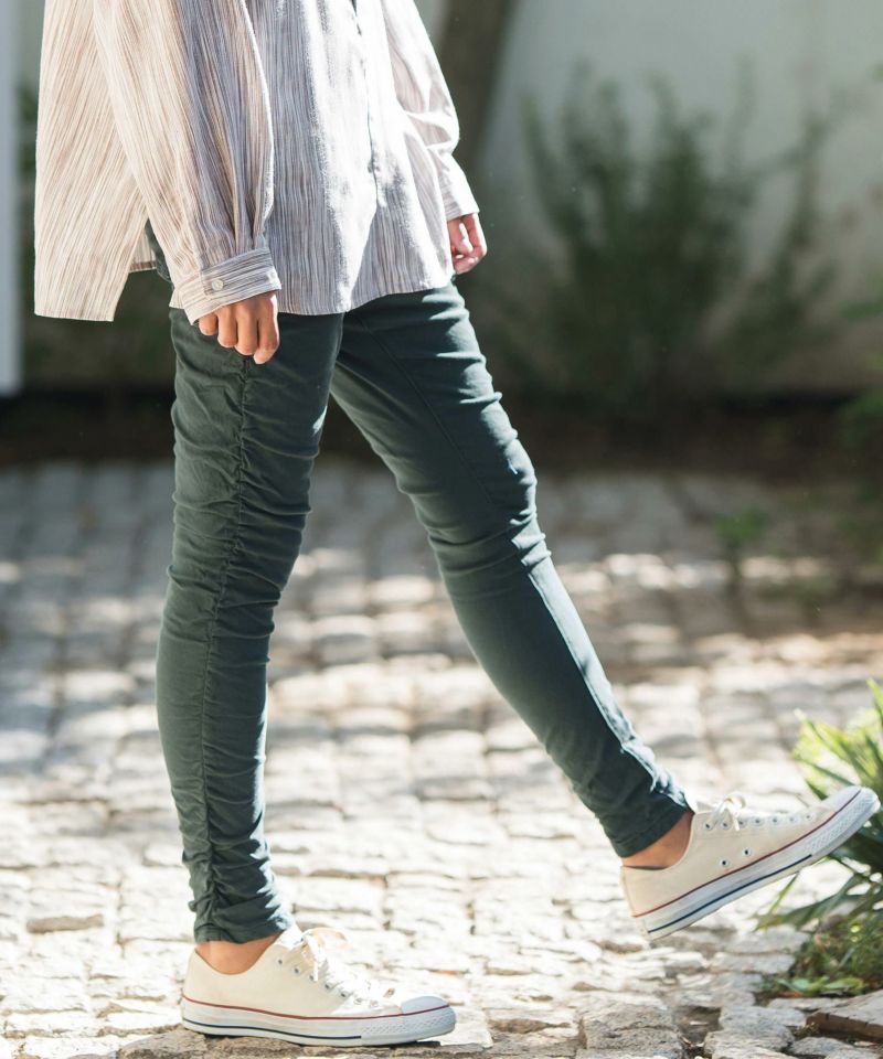 30%OFF【CAMBIO(カンビオ)】Stretch Twill Shirring Design