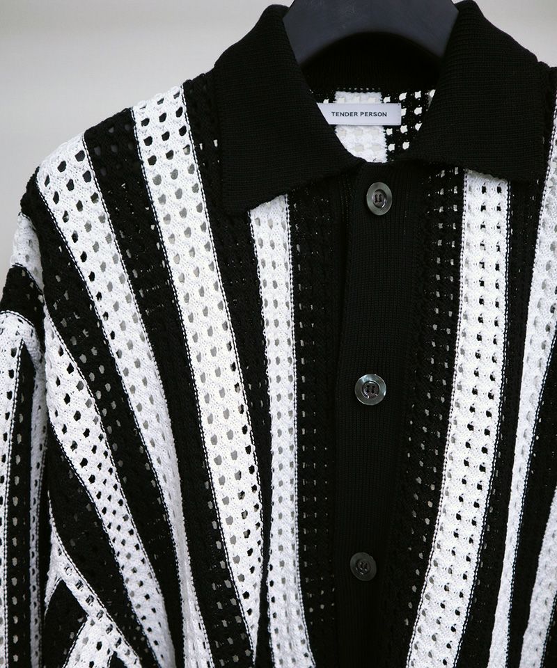 TENDER PERSON(テンダーパーソン)】STRIPE KNIT CARDIGAN