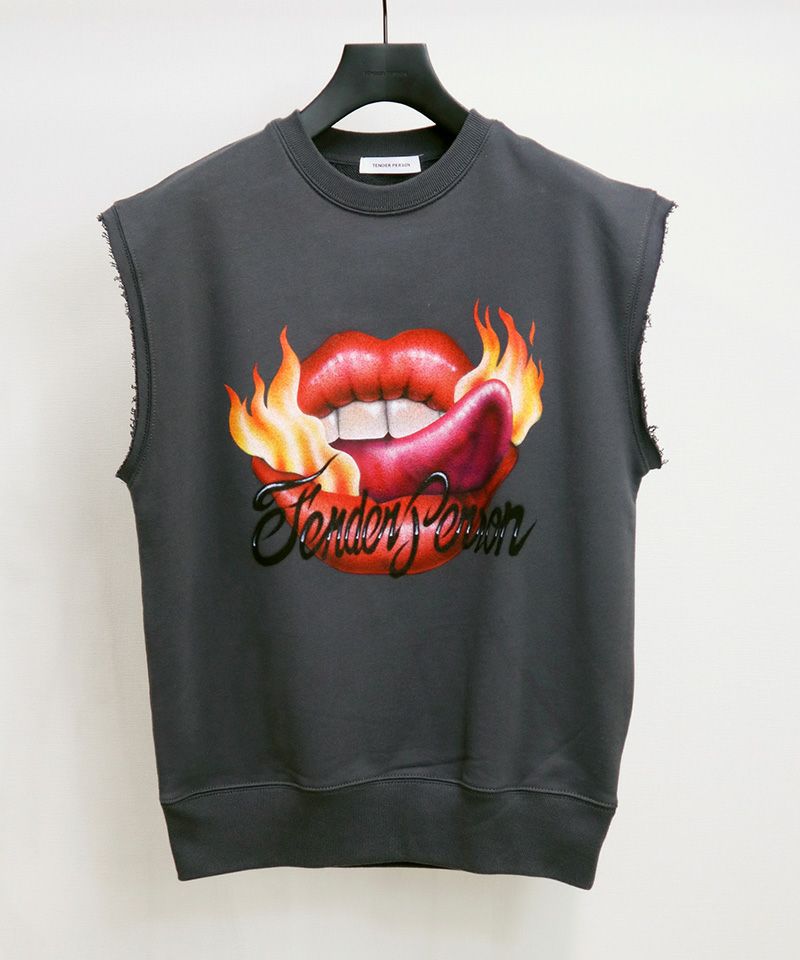 TENDER PERSON(テンダーパーソン)】AIRBRUSHED CUTSLEEVE VEST ベスト 