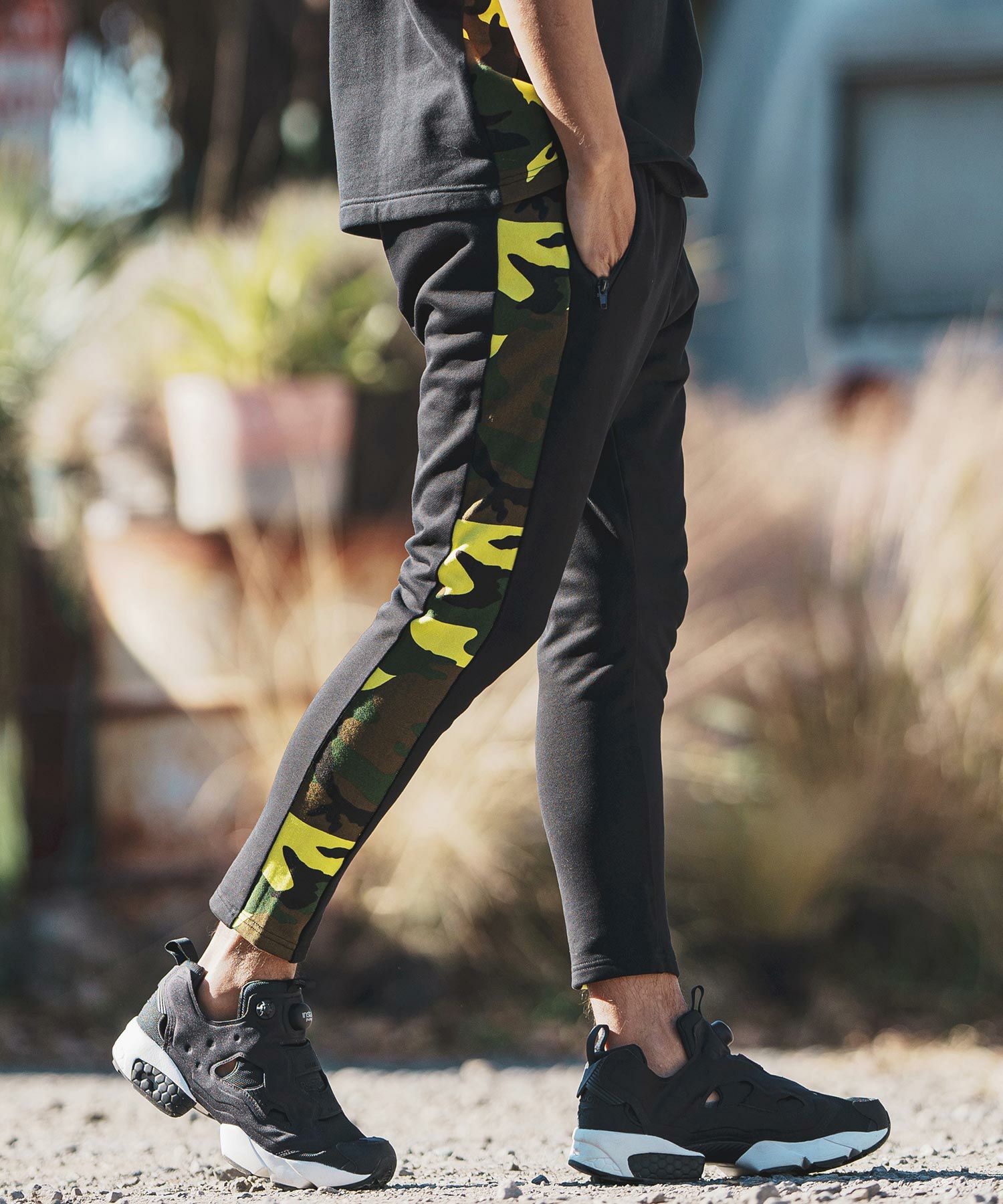 black & yellow camo