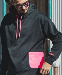 black & neon pink