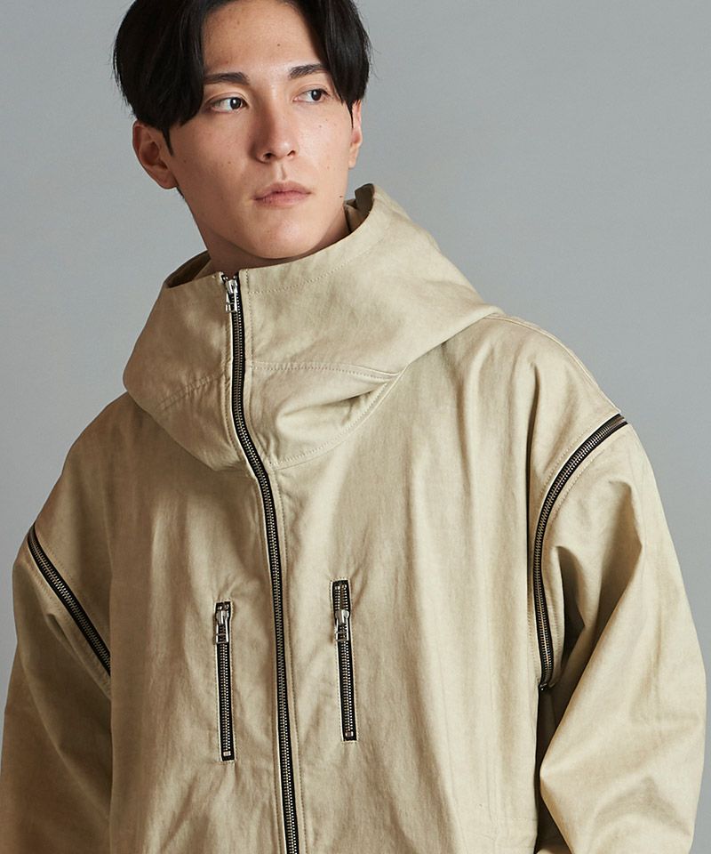 60%OFF【NO ID.(ノーアイディー)】ﾏﾙﾁｳｪｲBIGﾌｰﾄﾞﾓｯｽﾞｺｰﾄ(454006