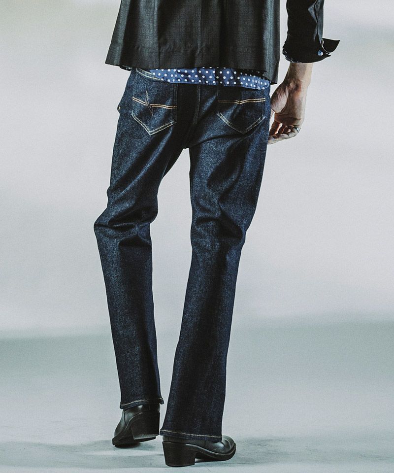 60%OFF【NO ID.(ノーアイディー)】ｱﾙﾃｨﾒｯﾄｽﾄﾚｯﾁﾃﾞﾆﾑﾌﾚｱPT デニムパンツ