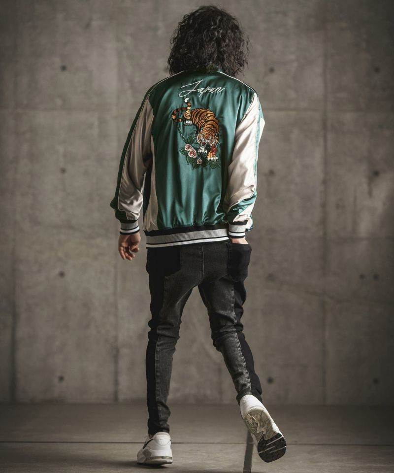 GLIMCLAP(グリムクラップ)】Stand collar souvenir jacket