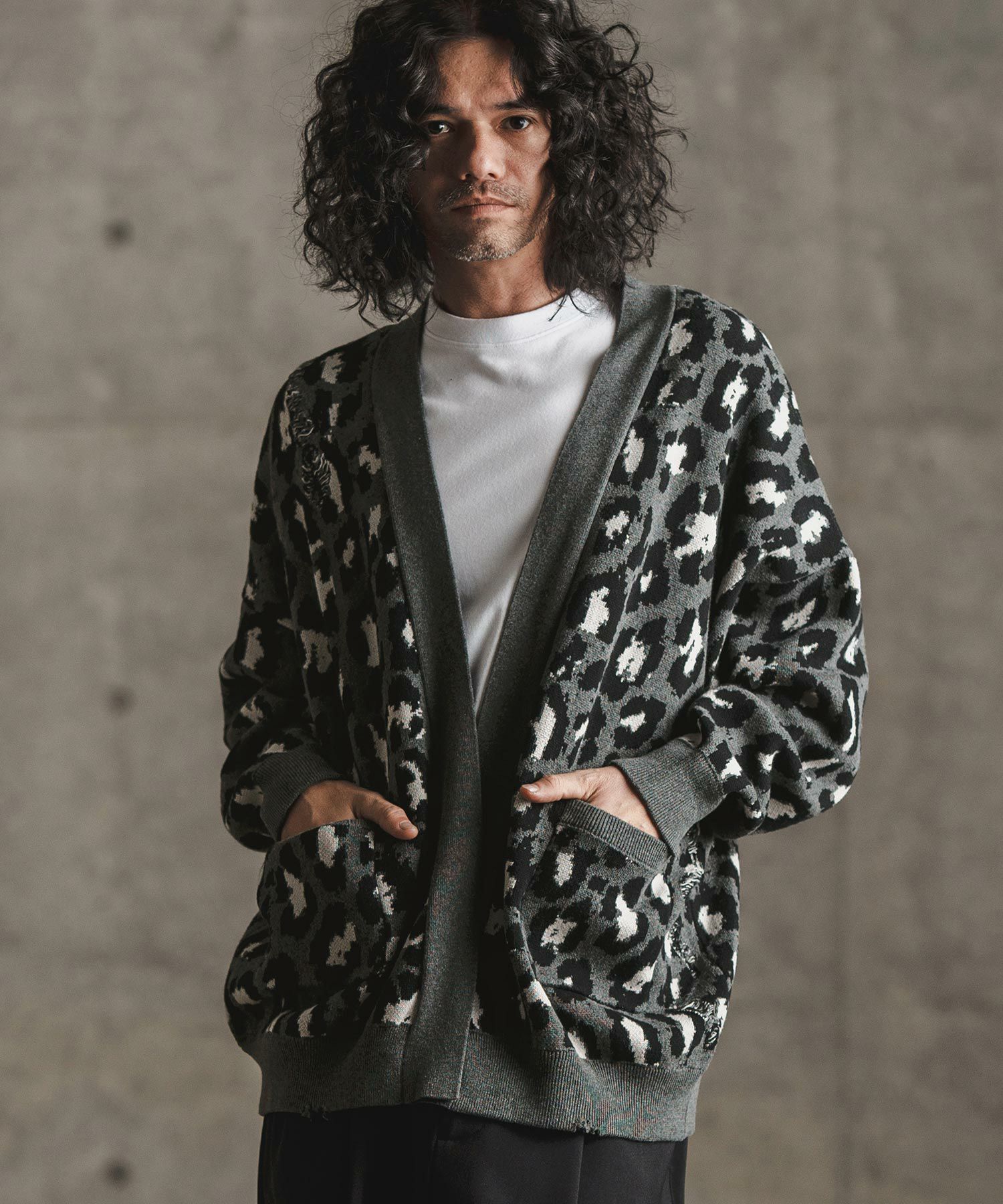 50%OFF【GLIMCLAP(グリムクラップ)】 Leopard pattern double Jacquard