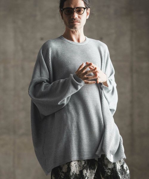 30%OFF【GLIMCLAP(グリムクラップ)】 Jacquard texture cut sew カットソー(16-005-gls-ce)