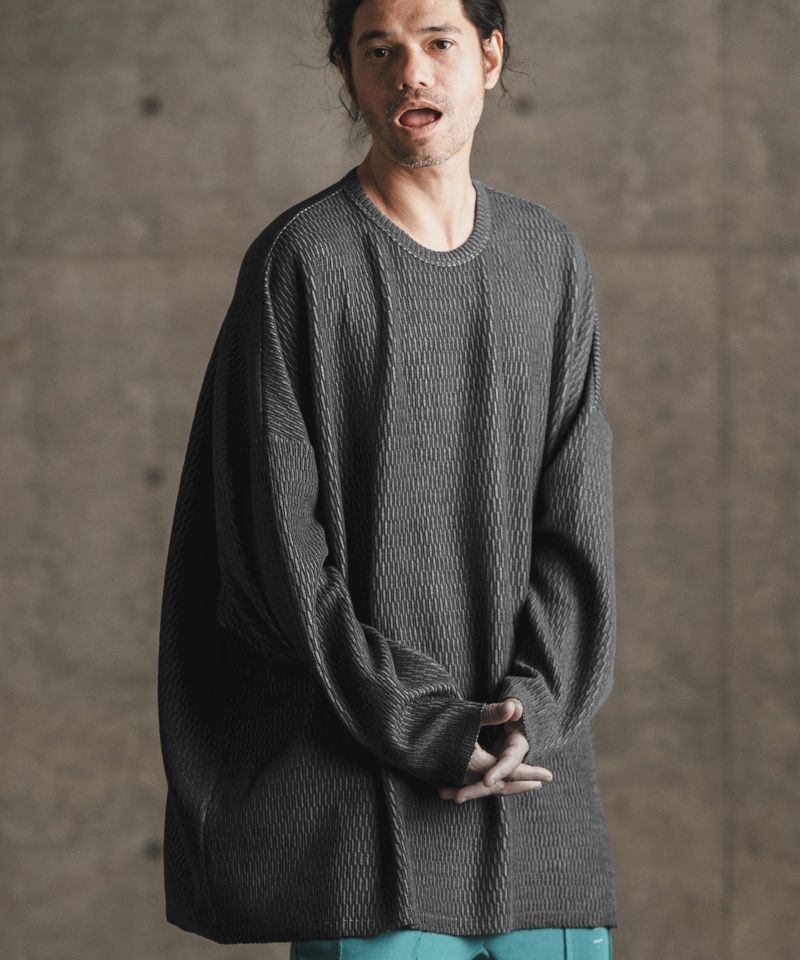 GLIMCLAP(グリムクラップ)】 Jacquard texture cut sew