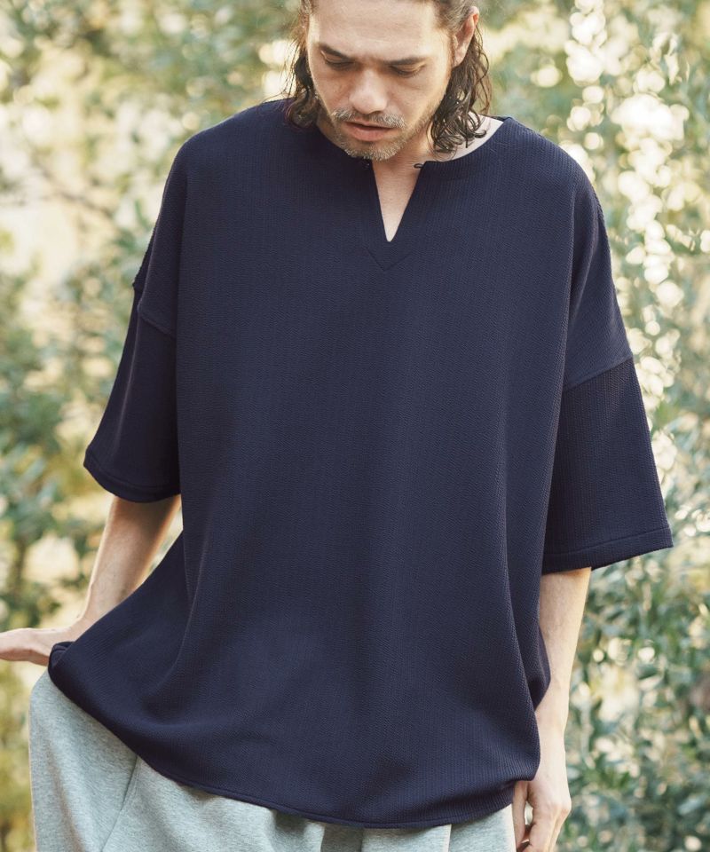 50%OFF【CAMBIO(カンビオ)】Bulge Jacquard Key Neck Pullover
