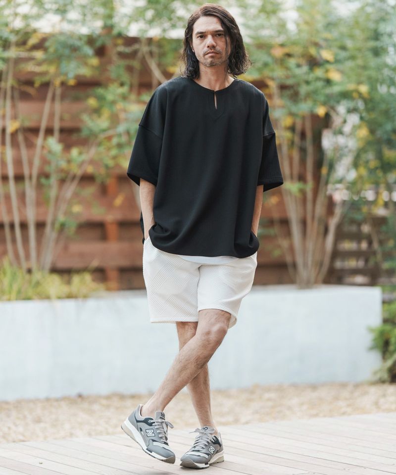 へボロ CONTEMPORANEA 50%OFF【CAMBIO(カンビオ)】Bulge Jacquard Key Neck Pullover