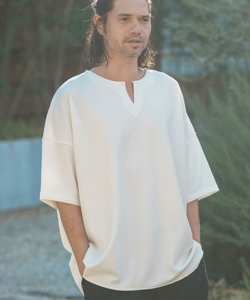 50%OFF【CAMBIO(カンビオ)】Bulge Jacquard Key Neck Pullover
