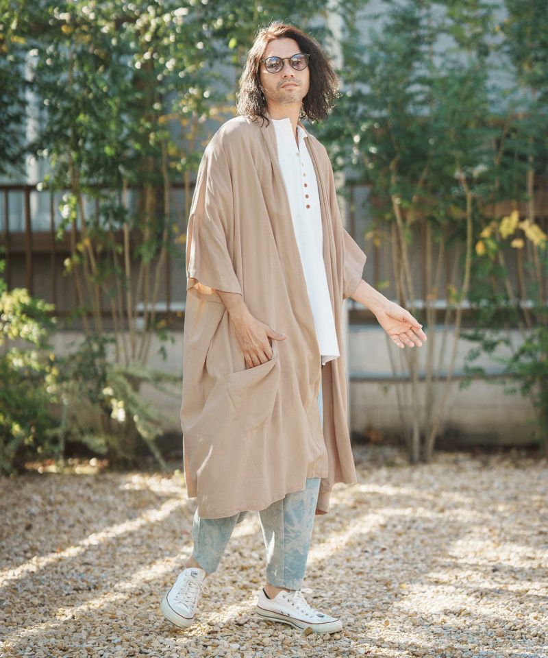 30%OFF【CAMBIO(カンビオ)】 KIMONO Like Linen Rayon 3-4