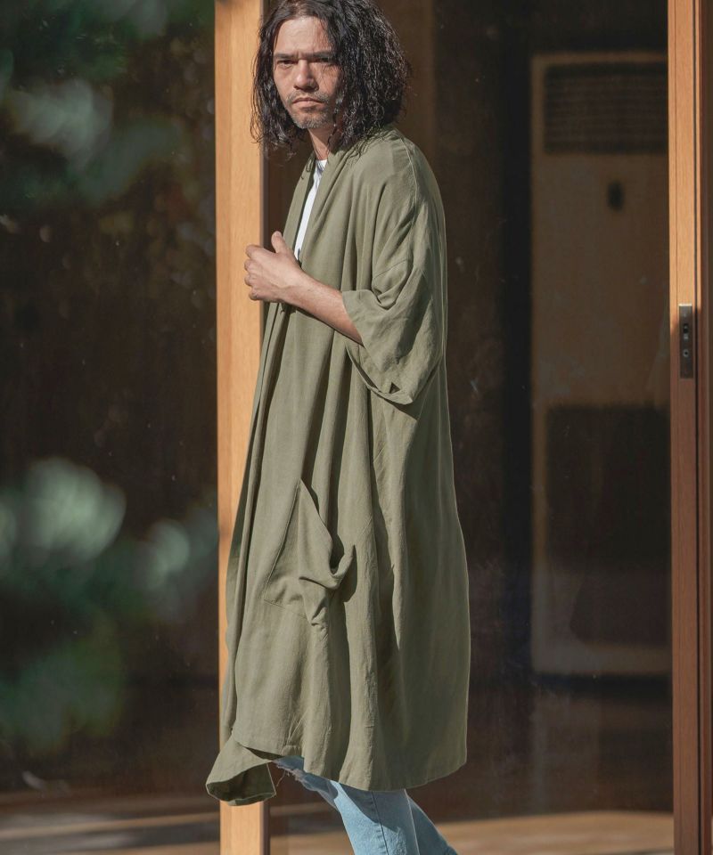 50%OFF【CAMBIO(カンビオ)】 KIMONO Like Linen Rayon 3-4