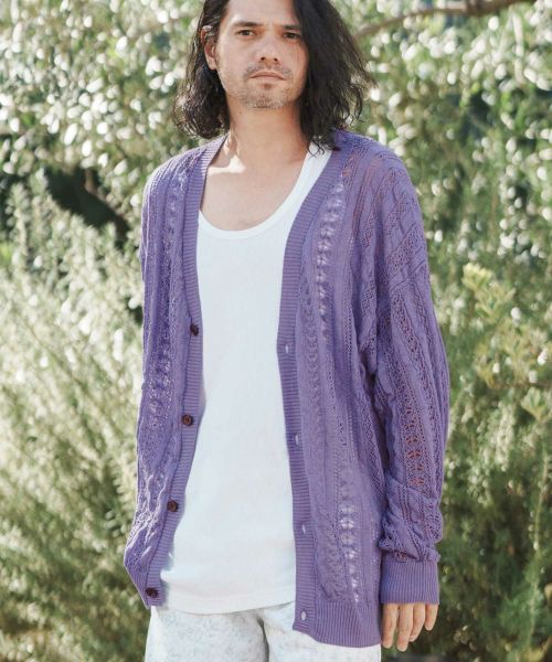 50%OFF【CAMBIO(カンビオ)】Geometric Summer Cardigan カーディガン(MIU-241-029)