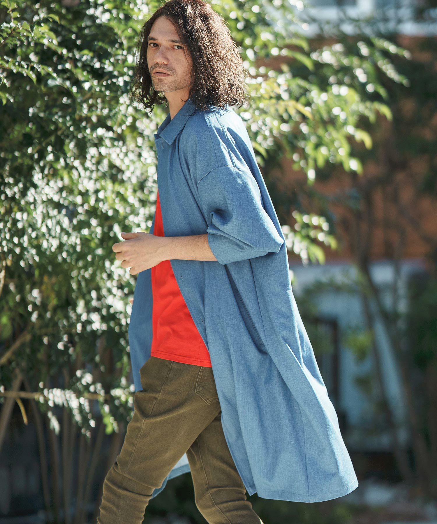 CAMBIO(カンビオ)】TR Stretch Denim Shop Coat デニムショップコート 