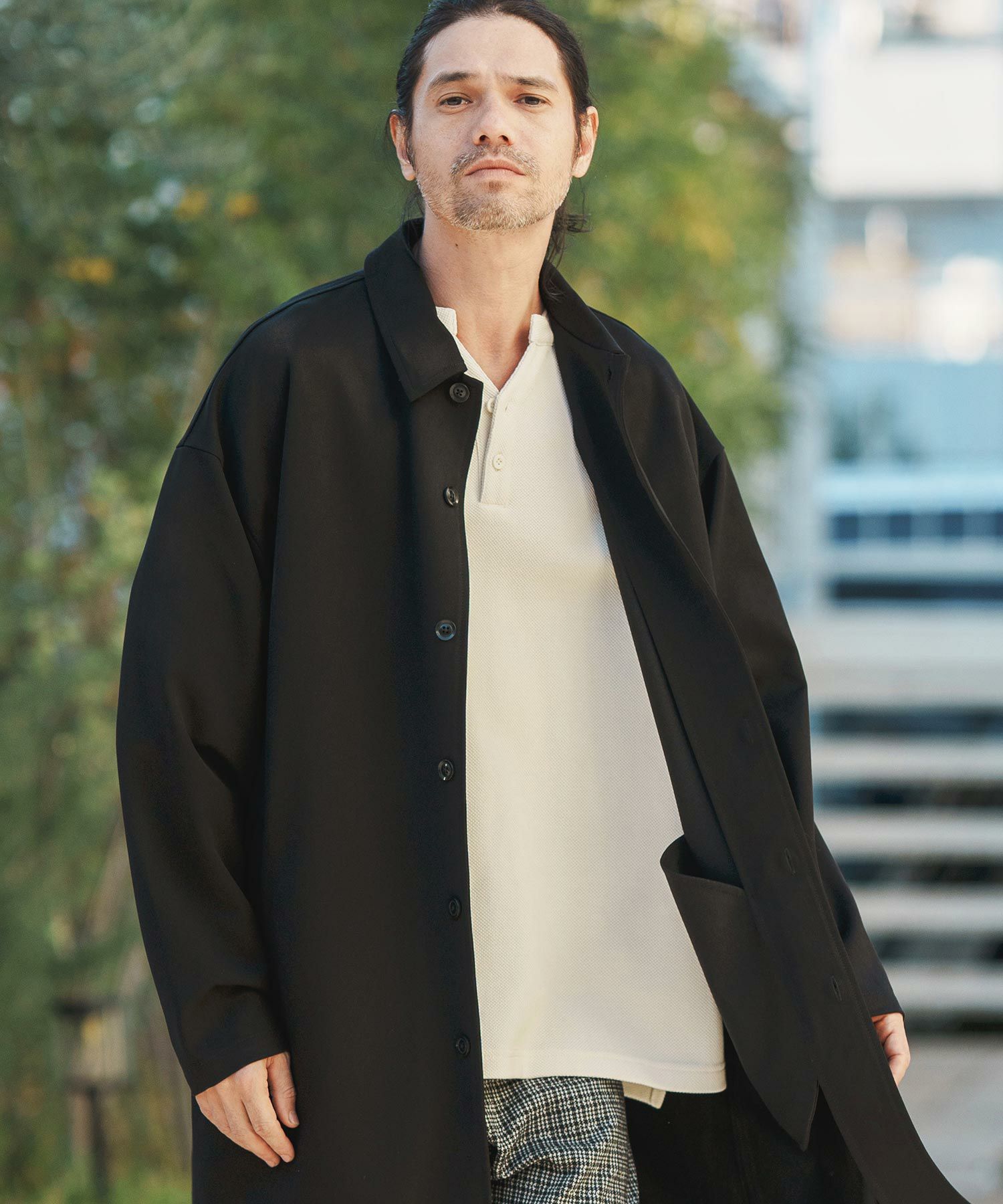 CAMBIO(カンビオ)】TR Stretch Denim Shop Coat デニムショップコート  