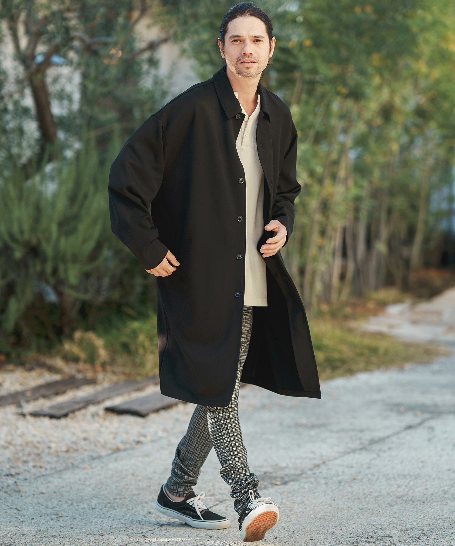 CAMBIO(カンビオ)】TR Stretch Denim Shop Coat デニムショップコート  