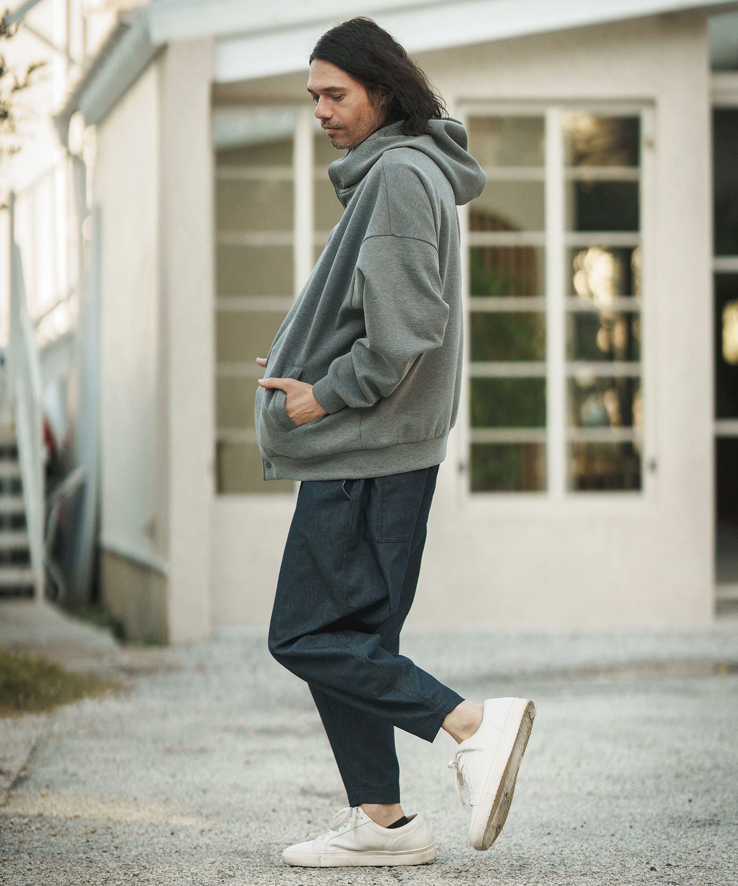 CAMBIO(カンビオ)】 Ripstop Like Stretch Denim Balloon Pants デニム 