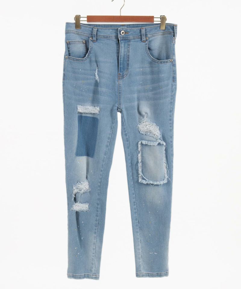 30%OFF【CAMBIO(カンビオ)】11oz Damage Paint Stretch Denim