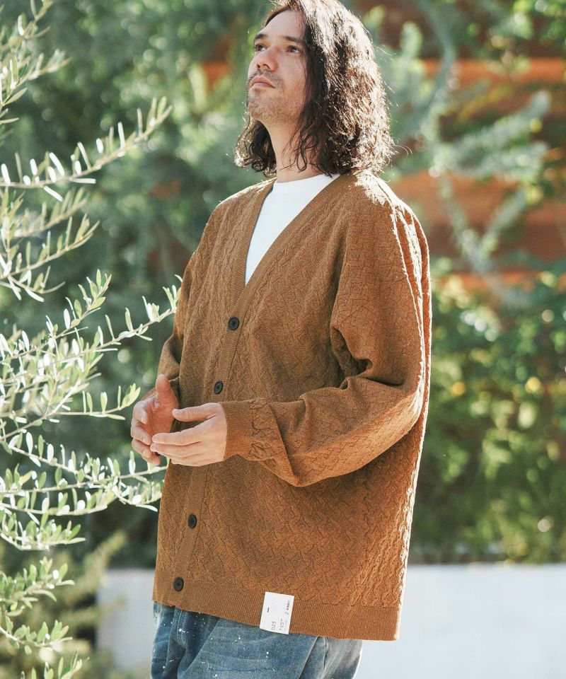 30%OFF【CAMBIO(カンビオ)】 Openwork Knit Relax Cardigan