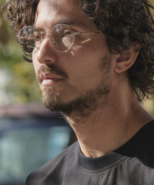 【CAMBIO(カンビオ)】Narrow Rim Round Sunglasses サングラス(S953224cmb)