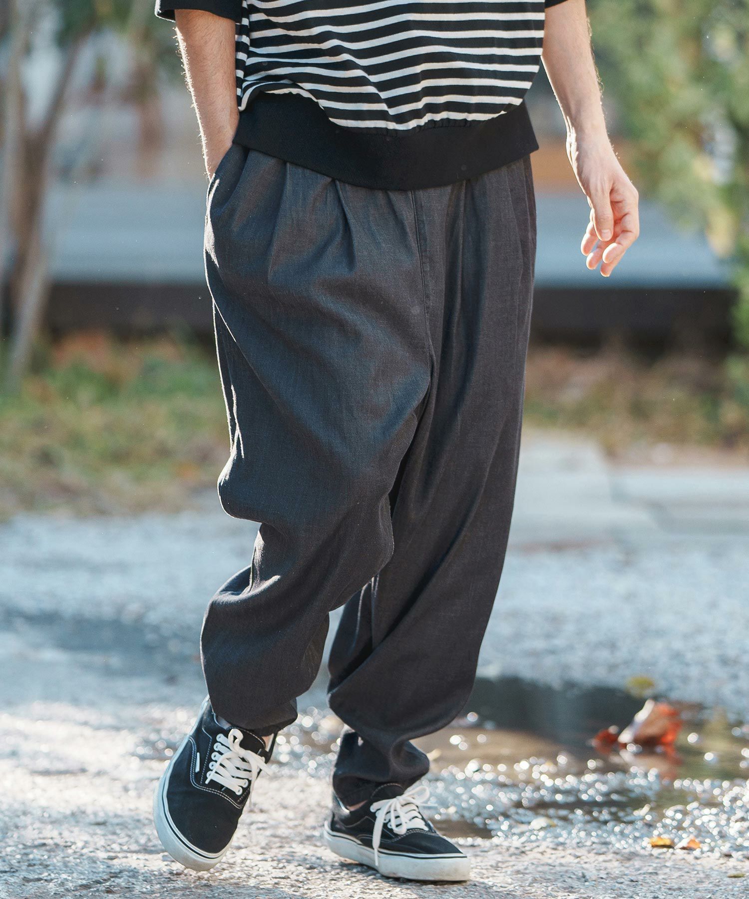 CAMBIO(カンビオ)】Indigo Relax Balloon Silhouette Pants バルーン 