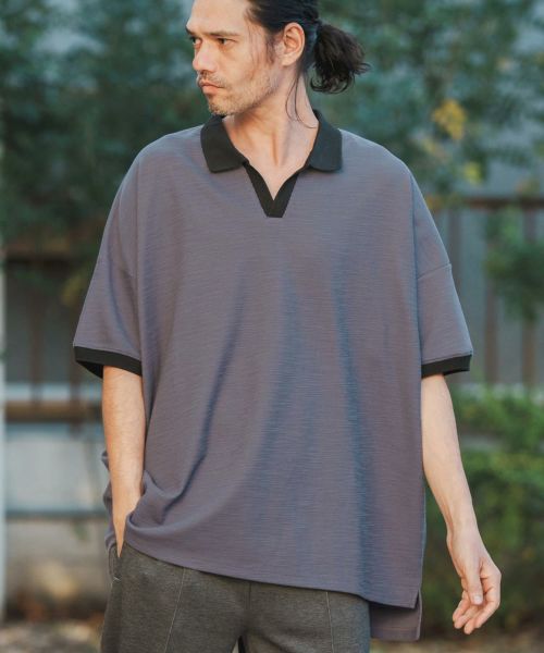 30%OFF【CAMBIO(カンビオ)】Slab Mix Fraise Skipper Polo Shirts ポロシャツ(S22324cmb)