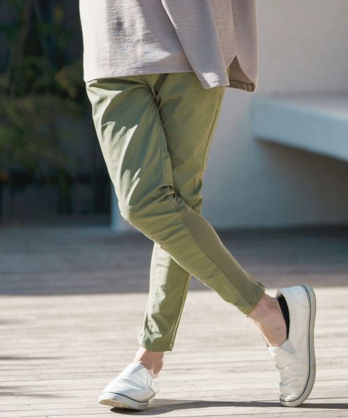 30%OFF【CAMBIO(カンビオ)】Stretch Ripstop Hem Rib Pants
