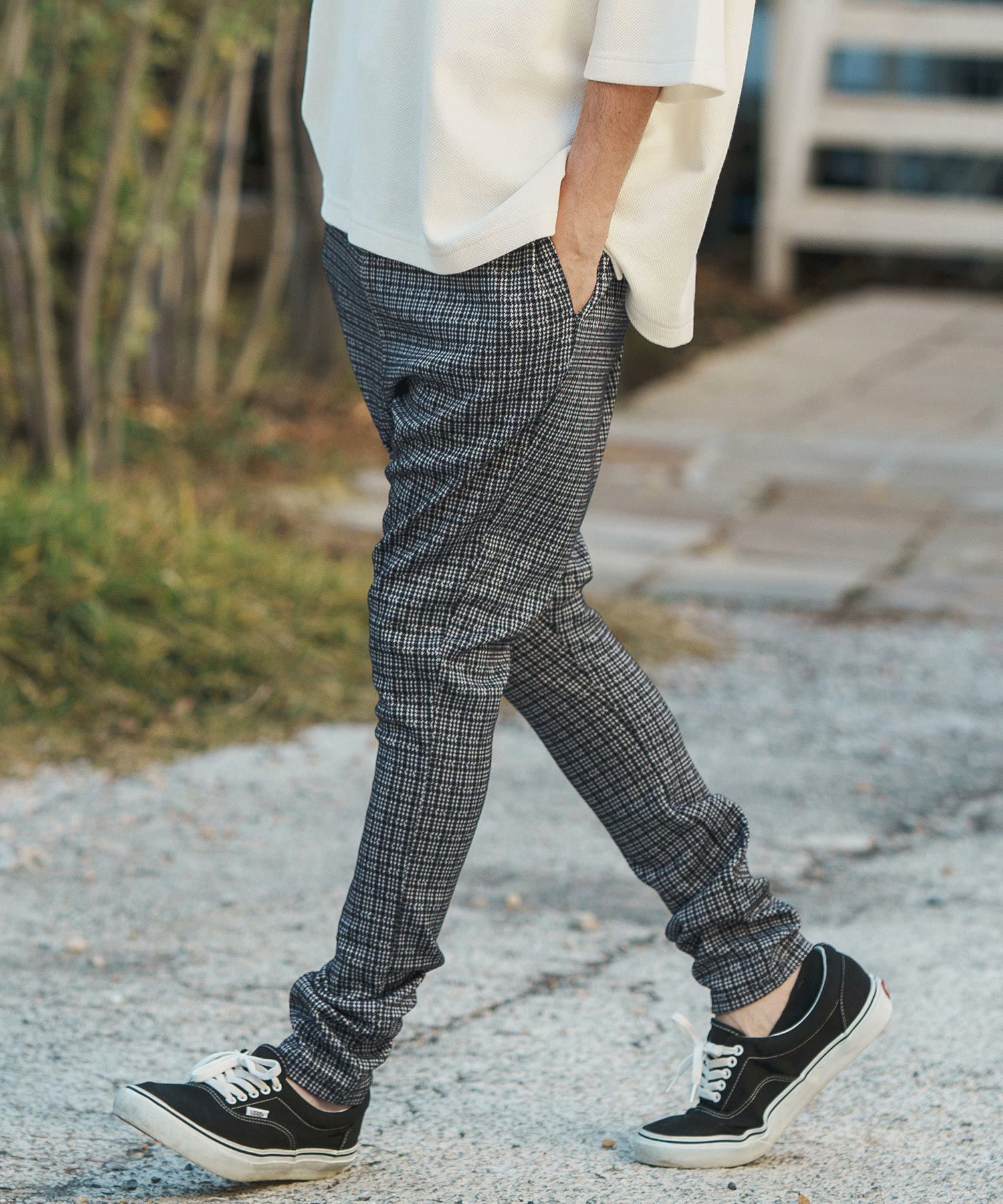 CAMBIO(カンビオ)】Plaid Jodhpurs Cut Pants ジョッパーズパンツ 