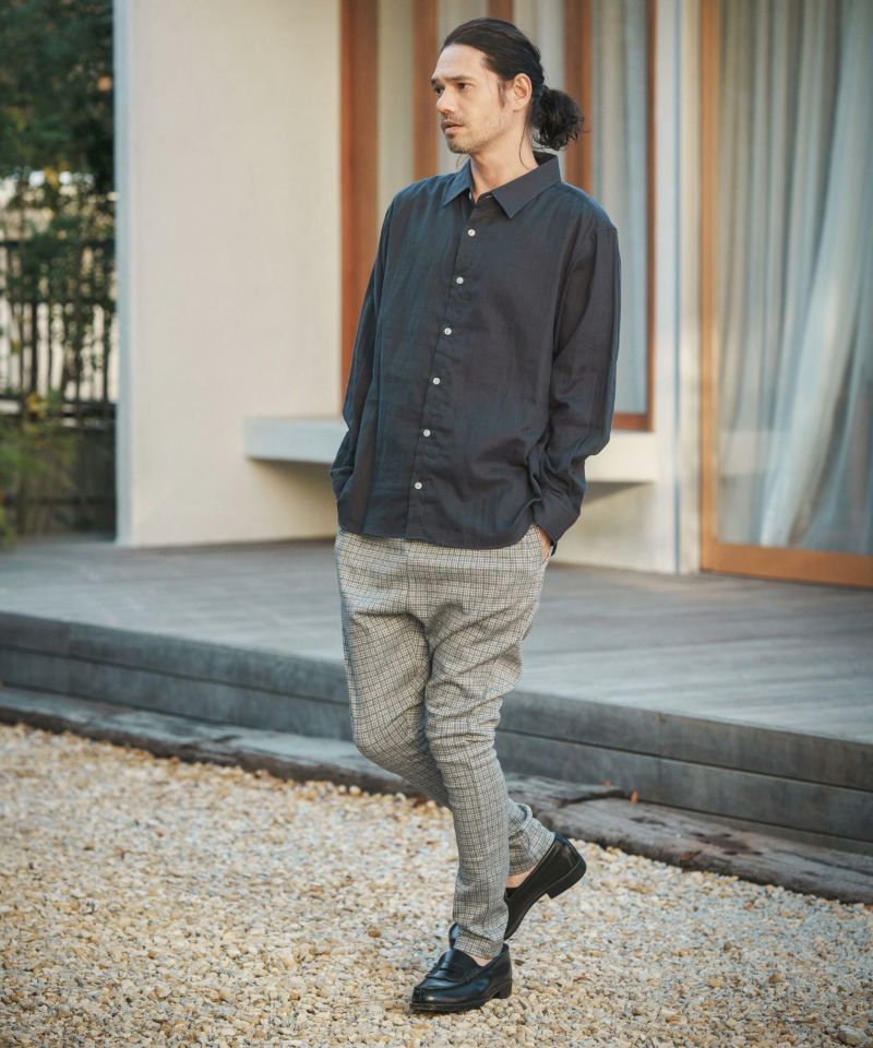 50%OFF【CAMBIO(カンビオ)】オーガニックコットンダブルガーゼシャツ