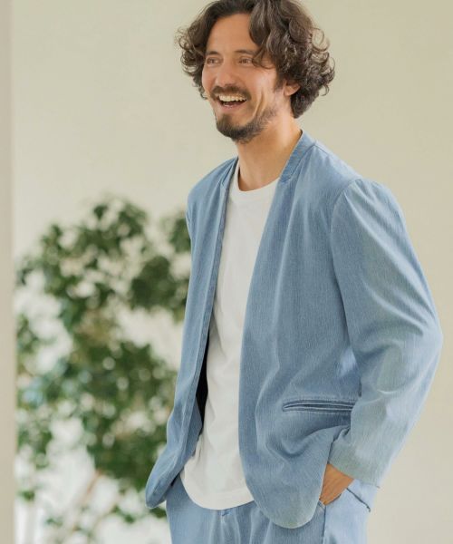 【Magine(マージン)】SLAB CUT DENIM EASY JACKET ジャケット(MGN241-001)