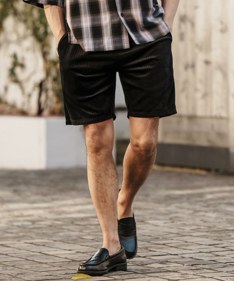30%OFF【CAMBIO(カンビオ)】Stretch Random Stripe Short Pants