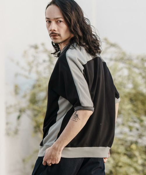 【CAMBIO(カンビオ)】 Color Switch Dolman Sleeve Short Sleeve Cut sew Tシャツ(S25224cmb)