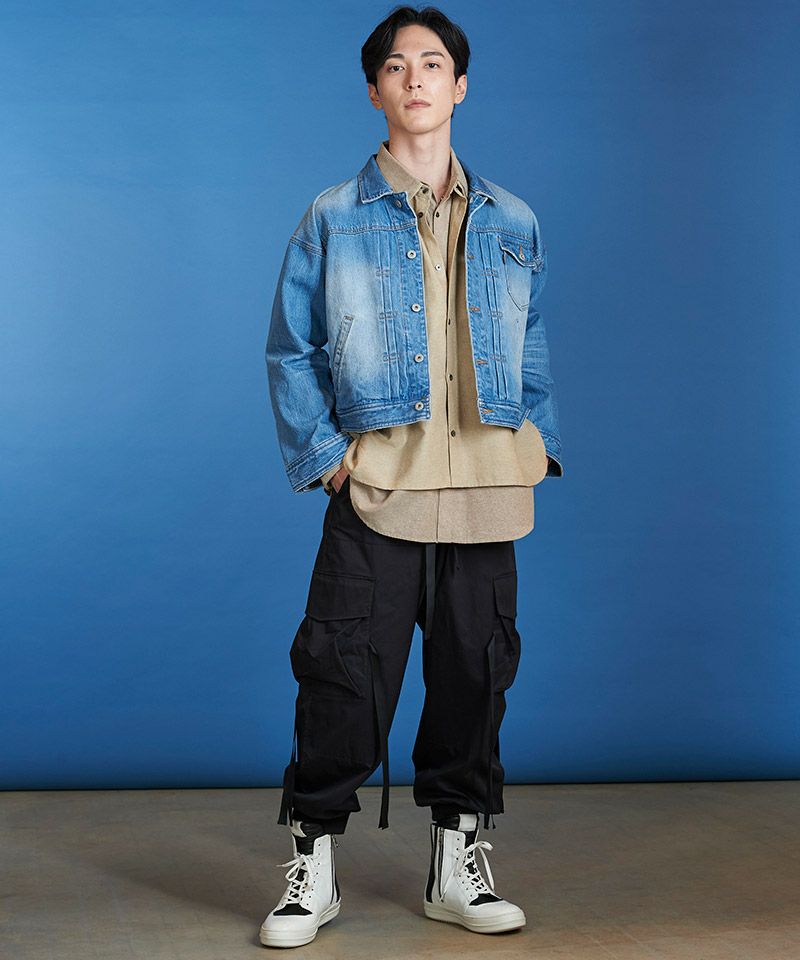 NO ID. デニムジャケット　加工 60%OFF【NO ID.(ノーアイディー)】USED加工BIGﾃﾞﾆﾑﾌﾞﾙｿﾞﾝ(854777