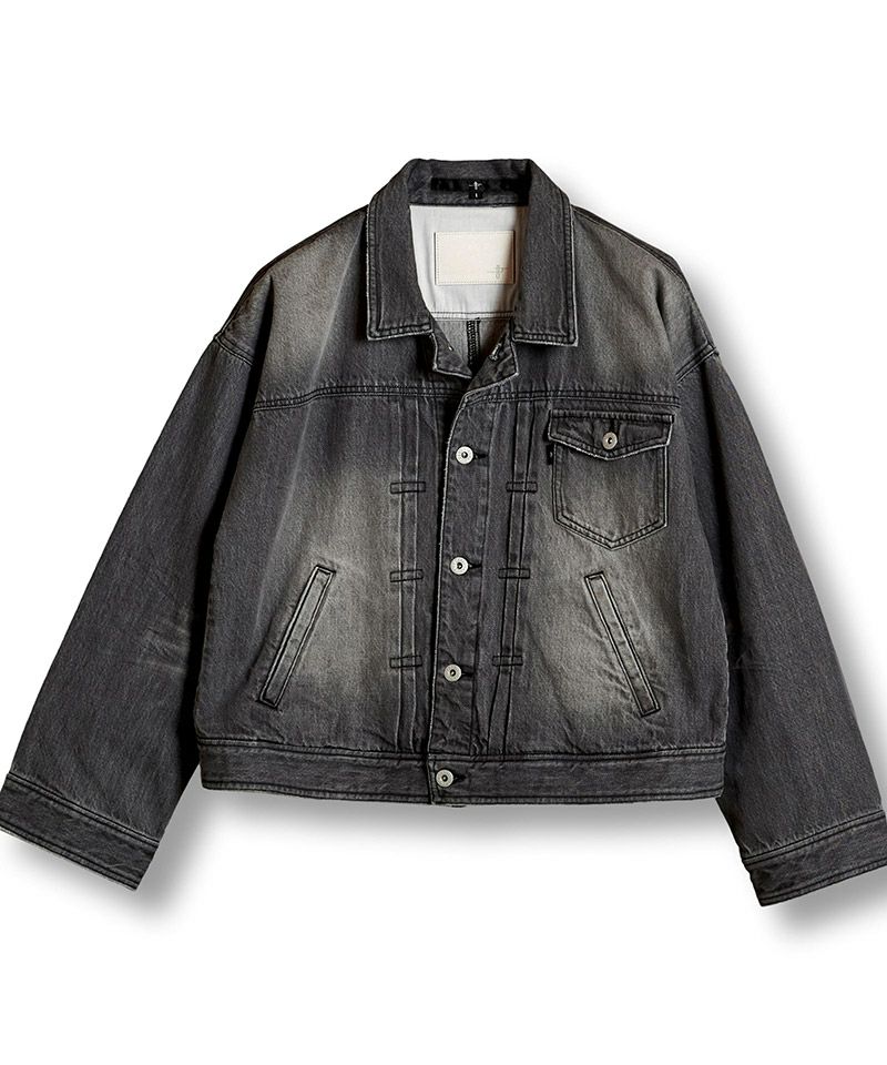 NO ID. デニムジャケット　加工 60%OFF【NO ID.(ノーアイディー)】USED加工BIGﾃﾞﾆﾑﾌﾞﾙｿﾞﾝ(854777