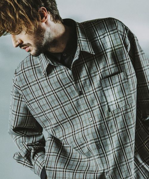 60%OFF【NO ID.(ノーアイディー)】ﾚｲﾔｰﾄﾞBIG-SH ビッグシャツ(854006-678S)