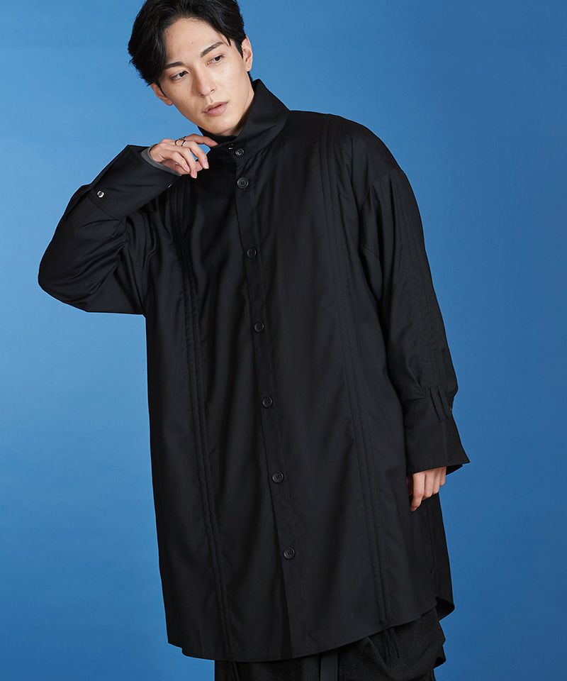 ワイズ 23ss シャーリングギャザー シャツ&ロングスカート セットアップ 