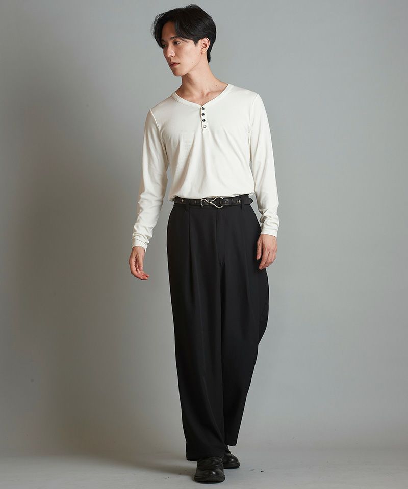 50%OFF【NO ID.(ノーアイディー)】ｲｰｼﾞｰﾀｯｸﾜｲﾄﾞﾄﾗｳｻﾞｰｽﾞ パンツ