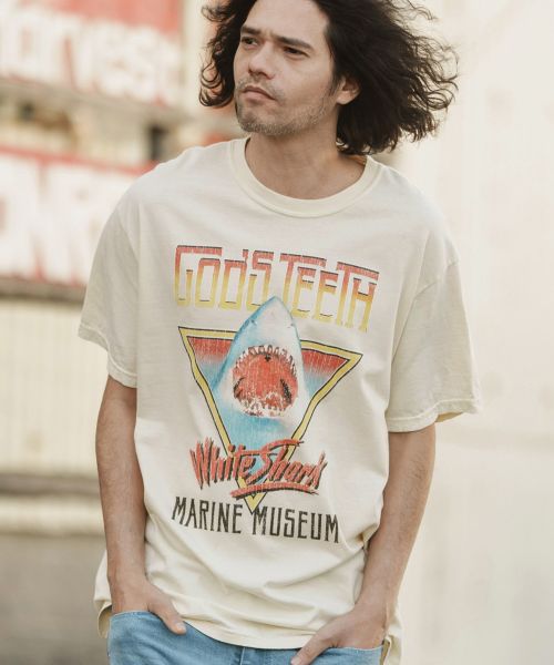 CAMBIO(カンビオ)】ヴィンテージロックT風スーベニアTシャツ