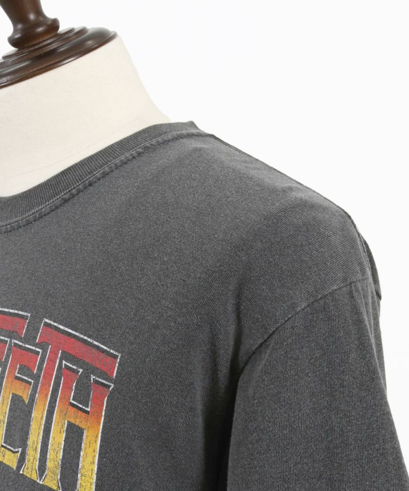 CAMBIO(カンビオ)】 ヴィンテージロックT風カレッジTシャツ
