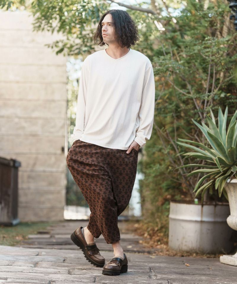 50%OFF【CAMBIO(カンビオ)】 Ethnic Gauze Balloon Pants