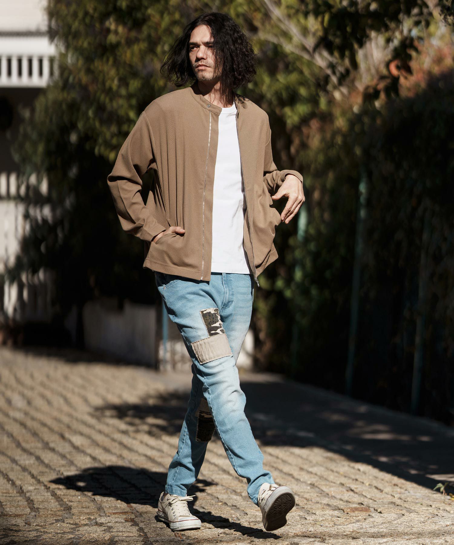 60%OFF【CAMBIO(カンビオ)】11oz Camouflage Repair Denim Pants