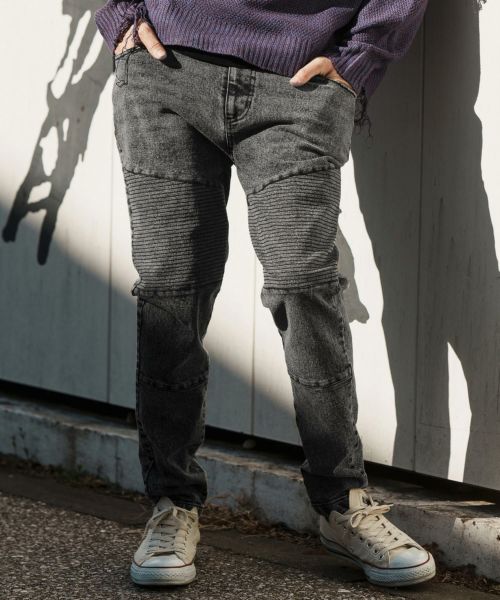 30%OFF【CAMBIO(カンビオ)】 11oz Biker Denim Pants デニムパンツ(MIU-241-042)