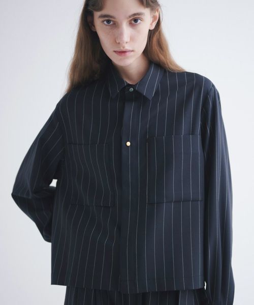 CULLNI(クルニ)】Cotton Stripe Mix Shirt シャツ(24-SS-003