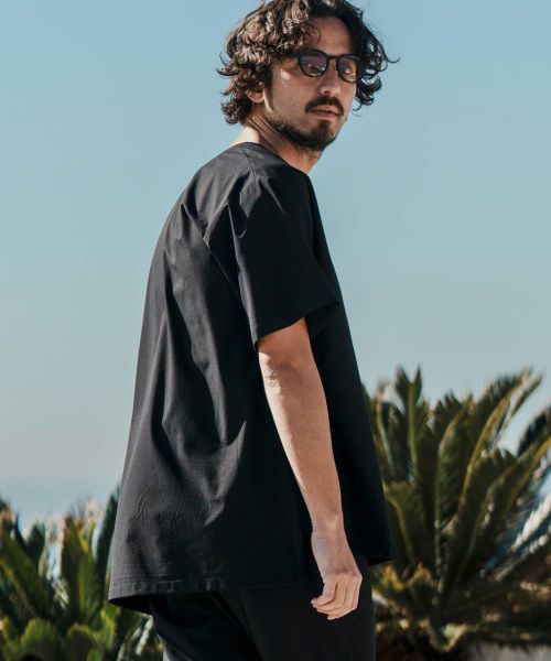 【felkod(フィルコッド)】 Nylon Oversized V Neck Tee Tシャツ(F24N080)