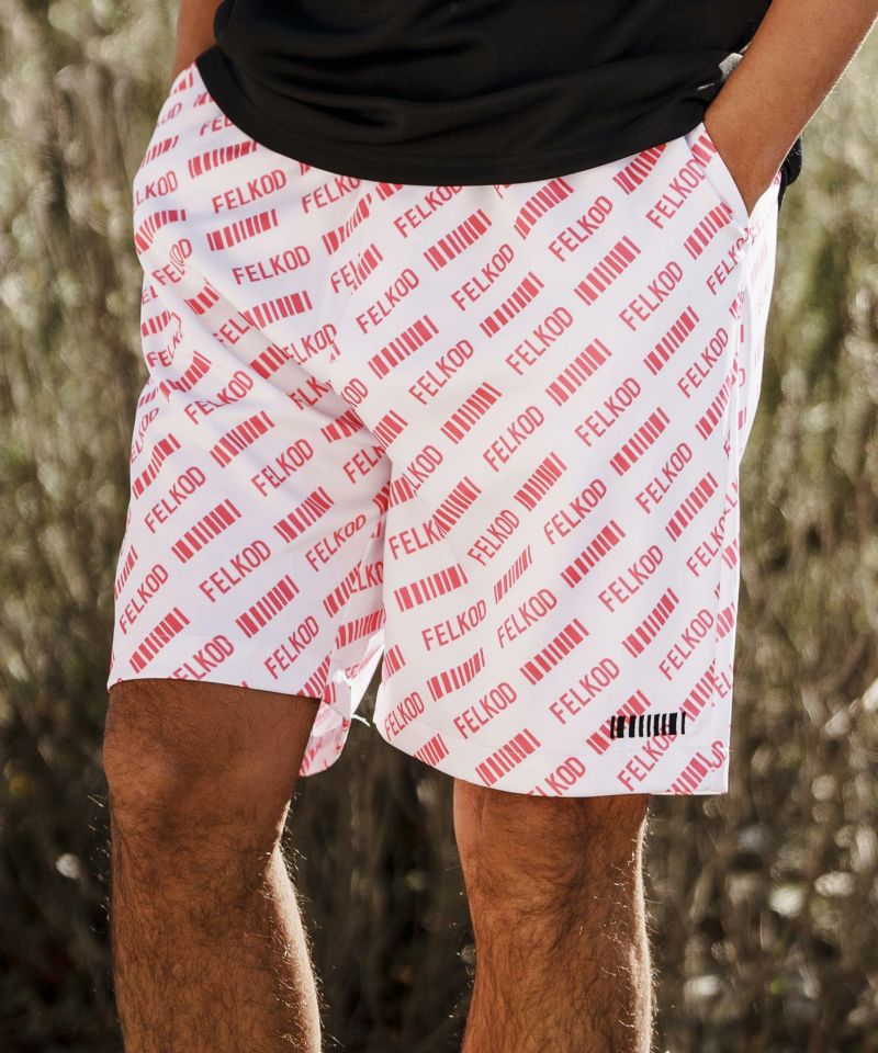 50%OFF【felkod(フィルコッド)】All Over Barcode Logo Short