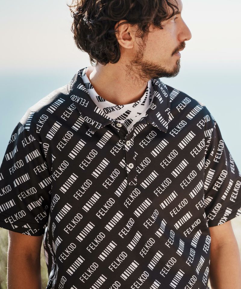 30%OFF【felkod(フィルコッド)】All Over Barcode Logo Polo